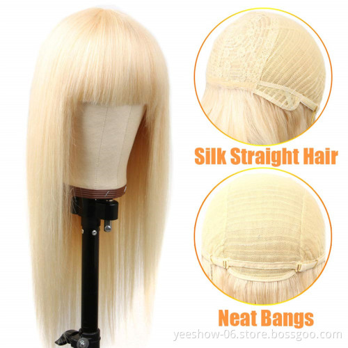 Wholesale price Brazilian hair 613 Wigs Cheap Human 150% Density Blonde machine Wigs For Black Women